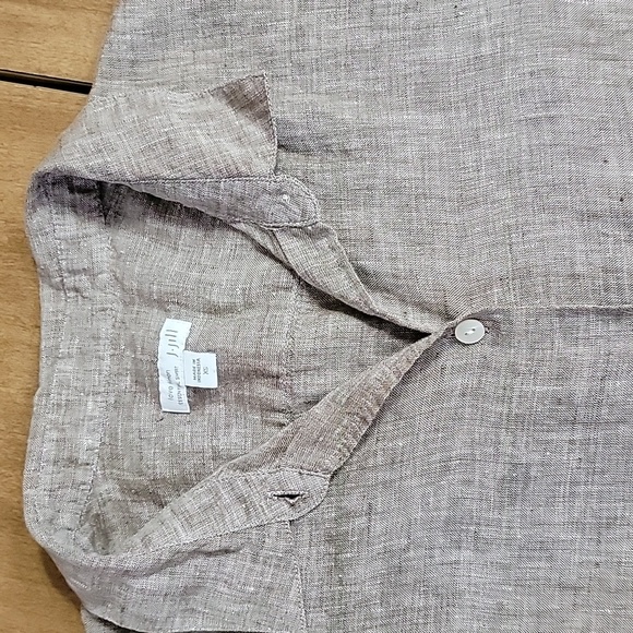 J. Jill Love Linen Long Sleeves Essential Shirt, Brown, Size XS, Pre-owned EUC - Picture 5 of 10